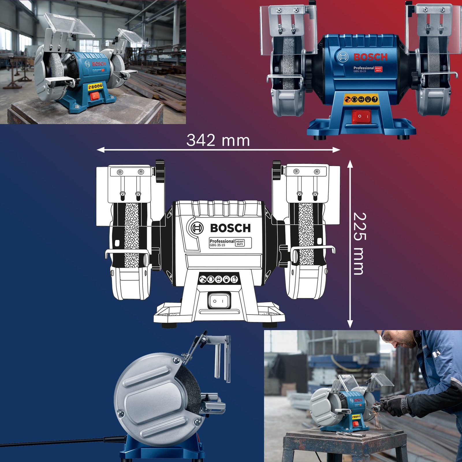 Bosch Bench Grinder GBG 35-15 - Image 4