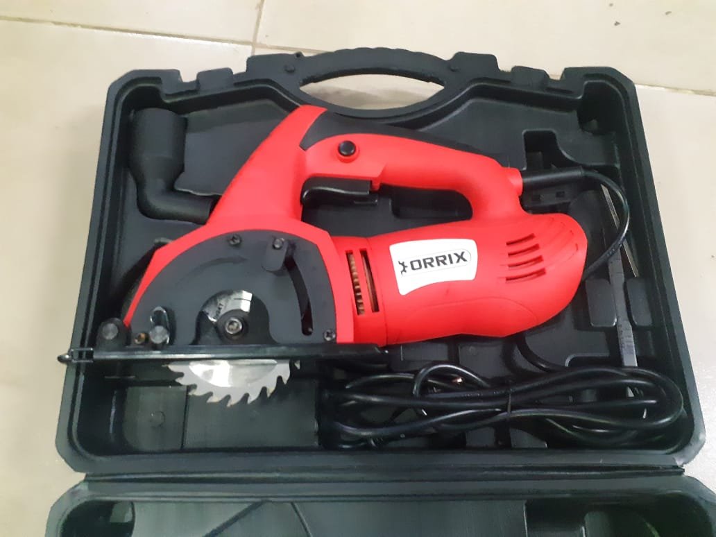 MINI SAW MULTI FUNCTION SAW WITH GUIDE BAR & WOOD, TILE, METAL CUTTING BLADES specification sheet
