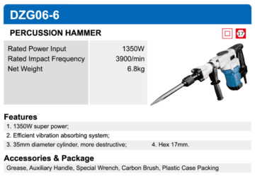 PERCUSSION HAMMER DONGCHENG DZG06-6