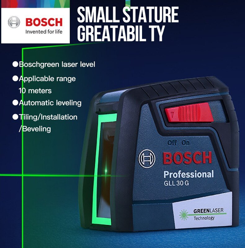 Bosch Laser Cross Line Level GLL 30 G Green - Image 5