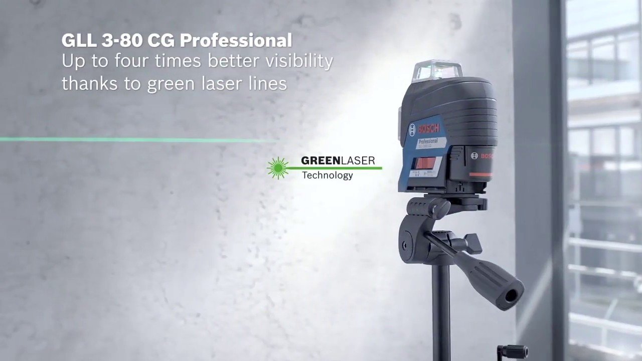 Bosch Laser Level GLL 3-80CG 3 x 360° Bold Green Lines - Image 5