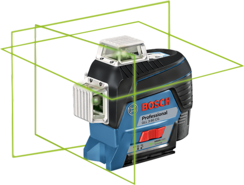 Bosch Laser Level GLL 3-80CG 3 x 360° Bold Green Lines - Image 2