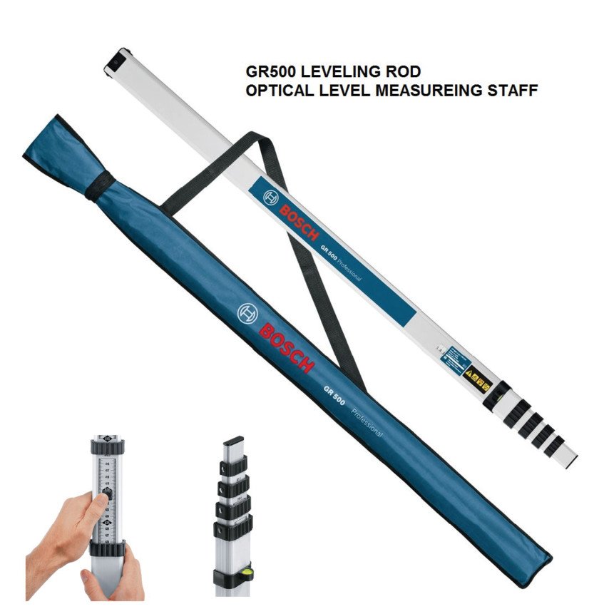 Bosch Optical Levelling Instrument, Tripod, Levelling Staff : GOL 32D, BT 150, GR 500 specification sheet