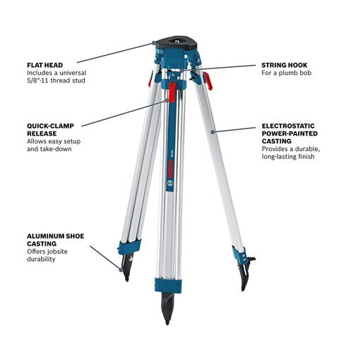 Bosch Optical Levelling Instrument, Tripod, Levelling Staff : GOL 32D, BT 150, GR 500 specification sheet
