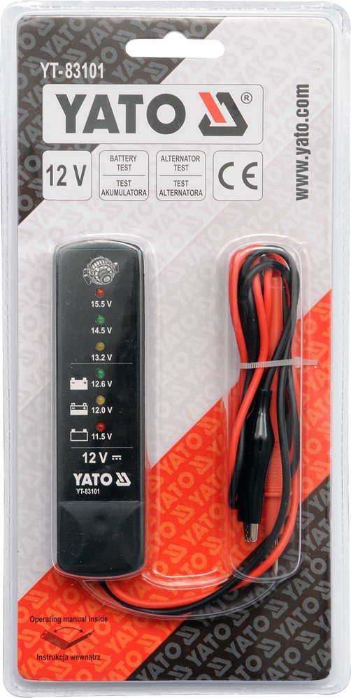 Battery Tester Yato YT-83101 specification sheet