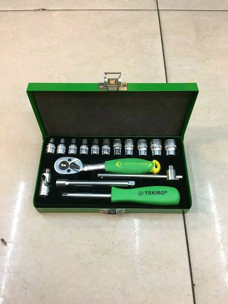 Box Socket Set 17Pcs 1/4``DR Tekiro 6PT 4-12mm SE 591 specification sheet