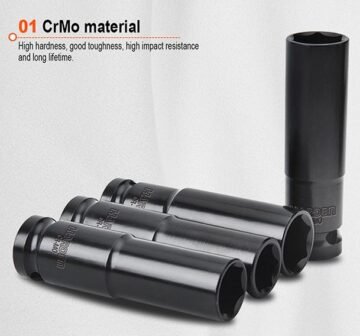 10Pcs 1/2" Deep Impact Socket Set 537020 Harden