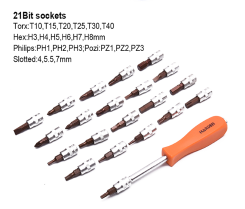 BOX SOCKET & ALLEN SOCKET SET 1/4`` 46PCS 510346 HARDEN - Image 3