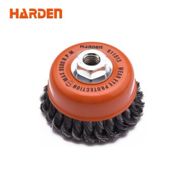 75mmXM14x2.0 Cup Twist Wire Brush With Nut 611512 Harden