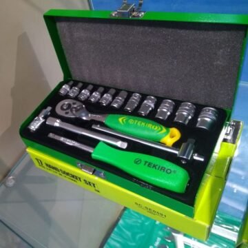 Box Socket Set 17Pcs 1/4``DR Tekiro 6PT 4-12mm SE 591