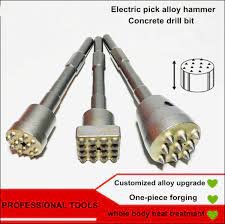 CHIPPING HAMMER HEAD 12-BUTTON FOR ROTARY HAMMER, CHIPPING TOOL FOR CONCRETE WITH SDS PLUS OR HEX ADAPTER