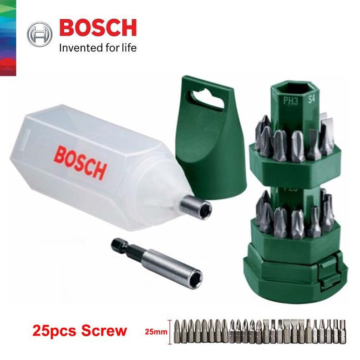 25-piece Bosch “Big Bit” screwdriver bit set. Bosch 2607017404