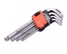 HEX KEY SET 9PC BALL LONG 540606 HARDEN