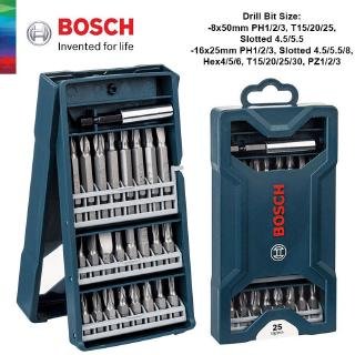 25-piece Bosch Mini-X-Line screwdriver bit set. Bosch 2607017400