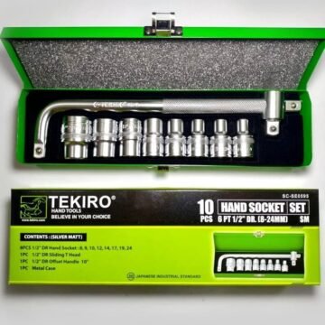 Box Socket Set 1/2`` 10 Pcs Tekiro SE0595 6PT 8-24mm