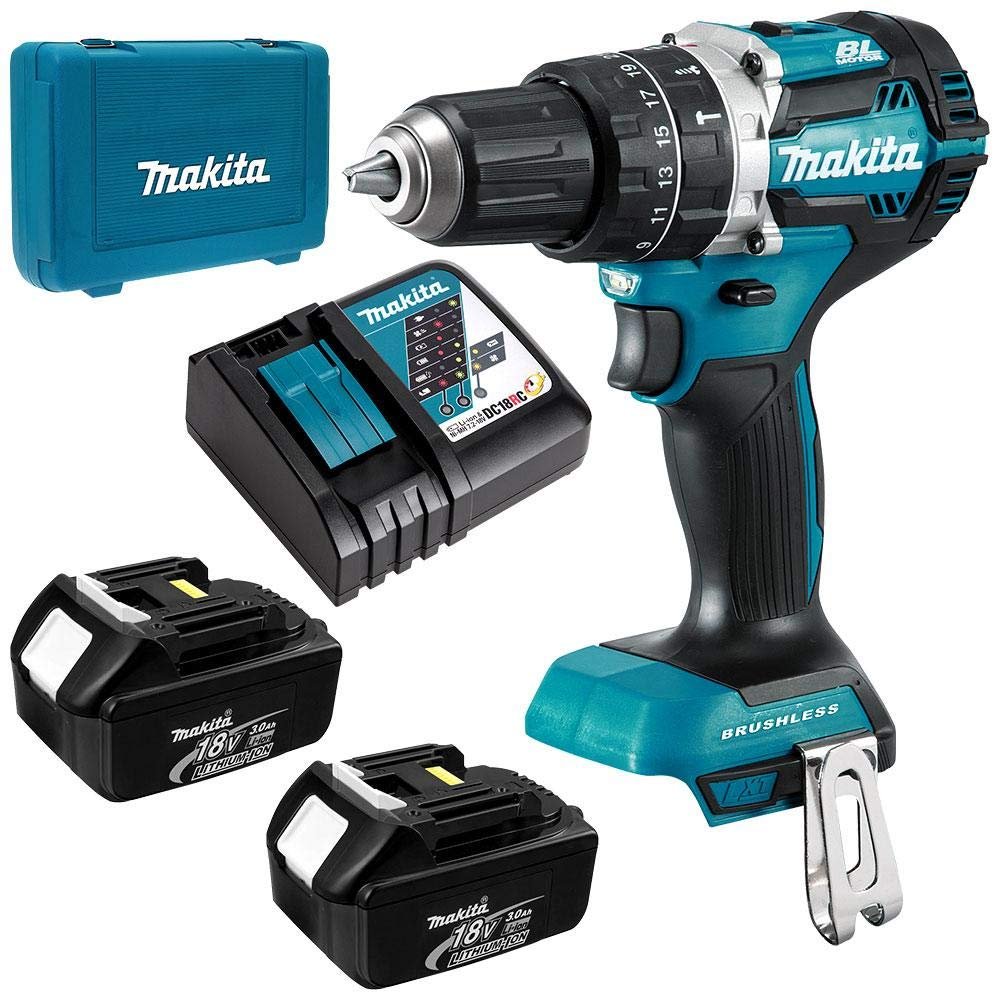CORDLESS HAMMER DRILL MAKITA DHP484RFE 18V 13MM