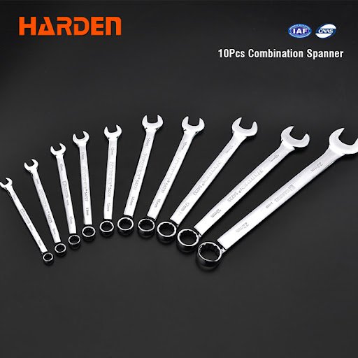 10 PCS Combination Spanner Set 540105 Harden specification sheet