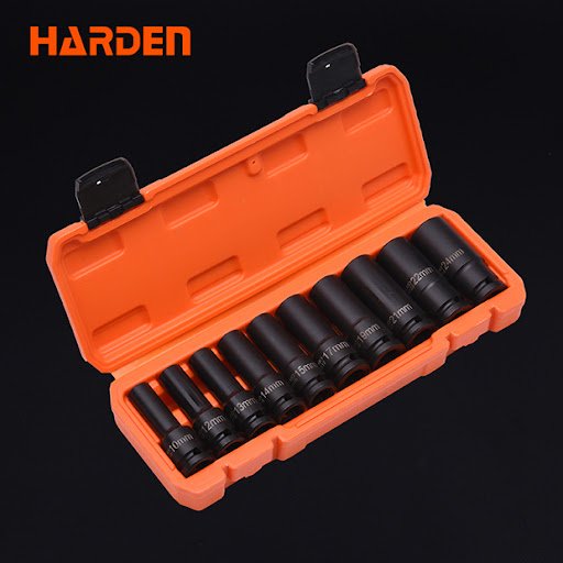10Pcs 1/2" Deep Impact Socket Set 537020 Harden specification sheet