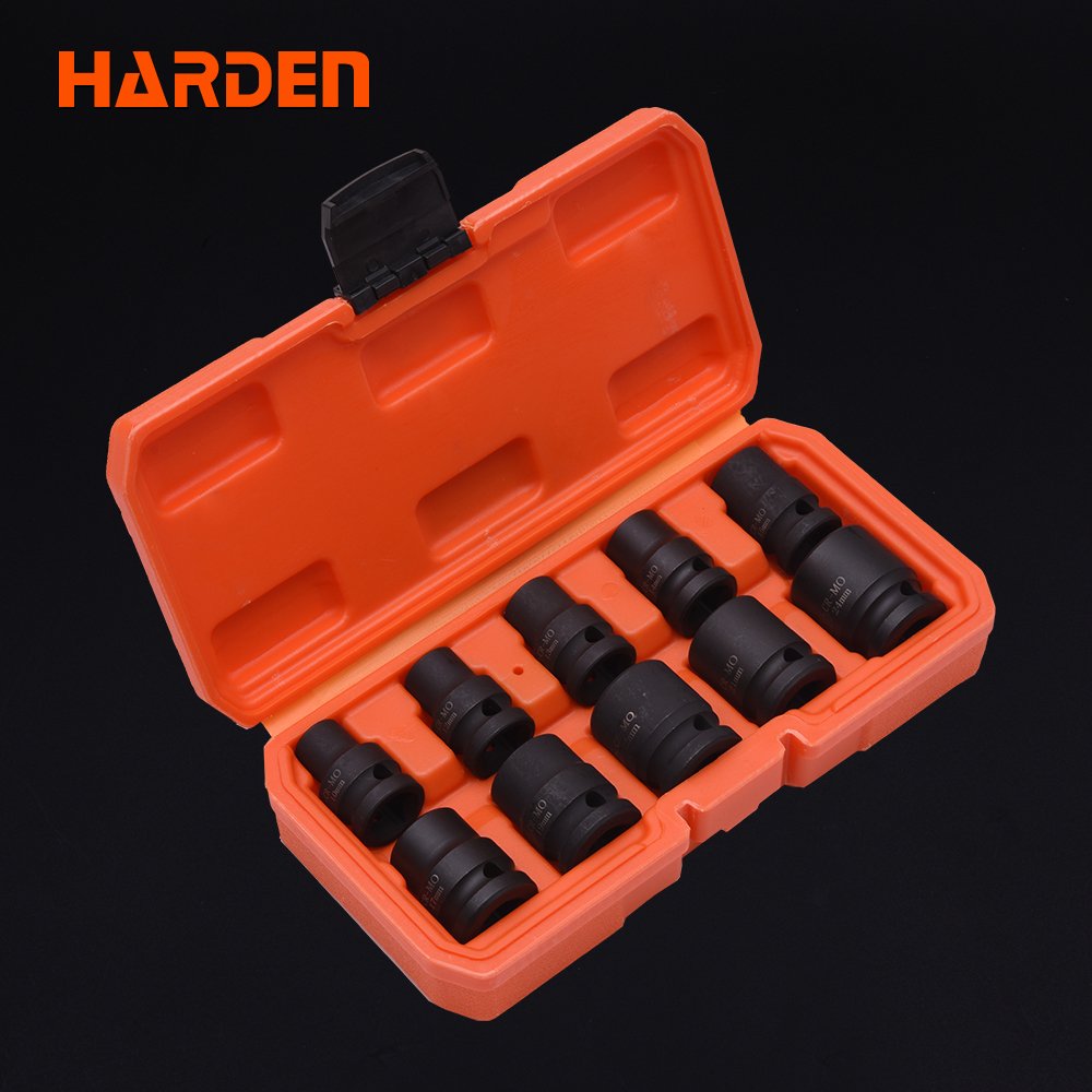 10Pcs 1/2" Impact Socket Set 537010 Harden specification sheet