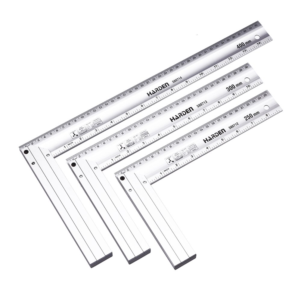 250MM - 300MM - 400MM Aluminium Try Square 580712 - 580713 - 580714 Harden