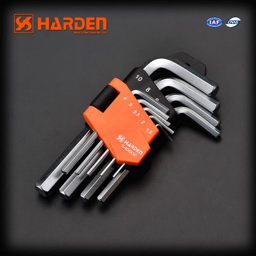 9Pcs Medium Hex Key Wrench 540602 Harden specification sheet
