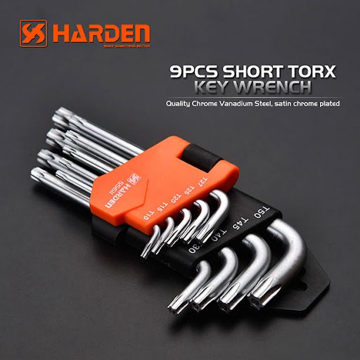 9Pcs Medium Torx Key Wrench 540601 Harden specification sheet