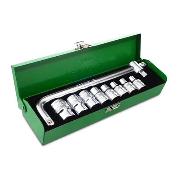 Box Socket Set 1/2`` 10 Pcs Tekiro SE0595 6PT 8-24mm specification sheet