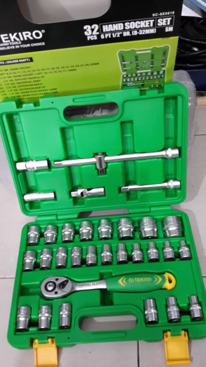 Box Socket Set 32 Pcs Tekiro 6PT 8-32mm SE 0618 Japanese Technology specification sheet