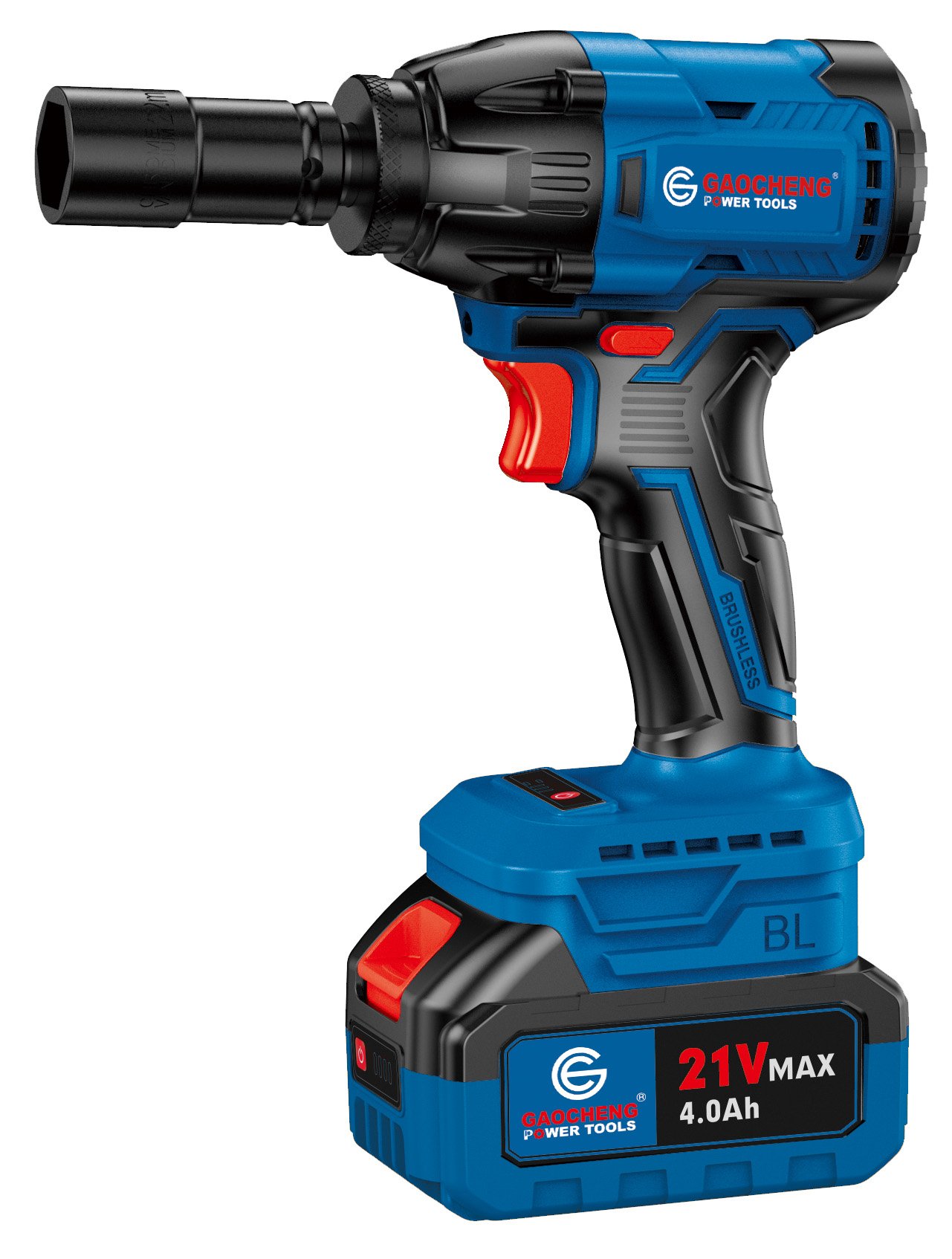 CORDLESS IMPACT WRENCH LITHIUM 21V 4A GCLD37 GAOCHENG specification sheet