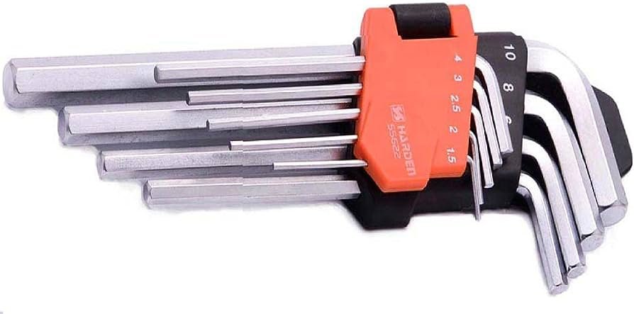 HEX KEY SET 9PCS LONG 540605 HARDEN specification sheet