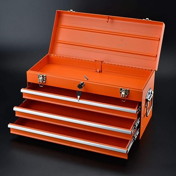 TOOL BOX 3 DRAWER CHEST 21``X9``X12`` 520204 HARDEN specification sheet