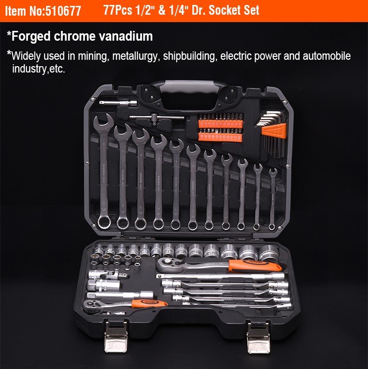 TOOL BOX KIT 77PCS HARDEN specification sheet